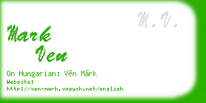 mark ven business card